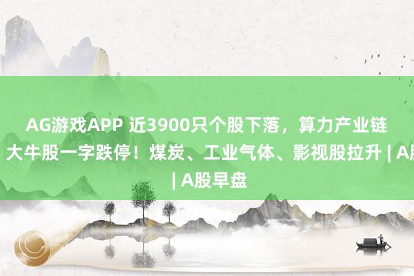 AG游戏APP 近3900只个股下落，算力产业链走弱，大牛股一字跌停！煤炭、工业气体、影视股拉升 | A股早盘