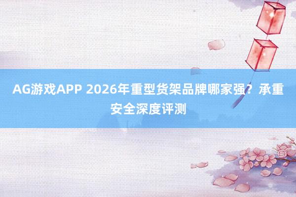 AG游戏APP 2026年重型货架品牌哪家强？承重安全深度评测